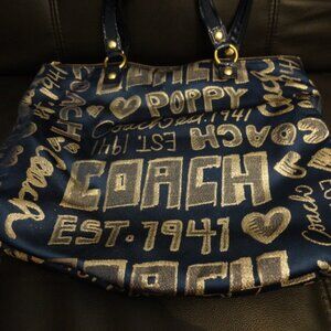 Coach Blue Tote Bag